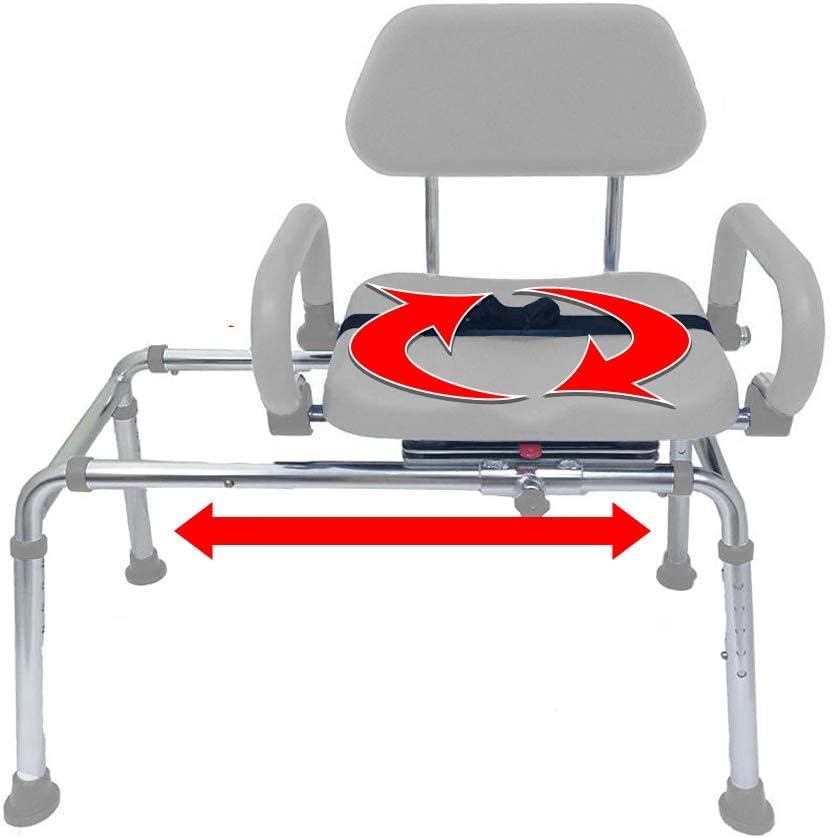 Carousel Sliding Transfer Bench with Swivel Seat