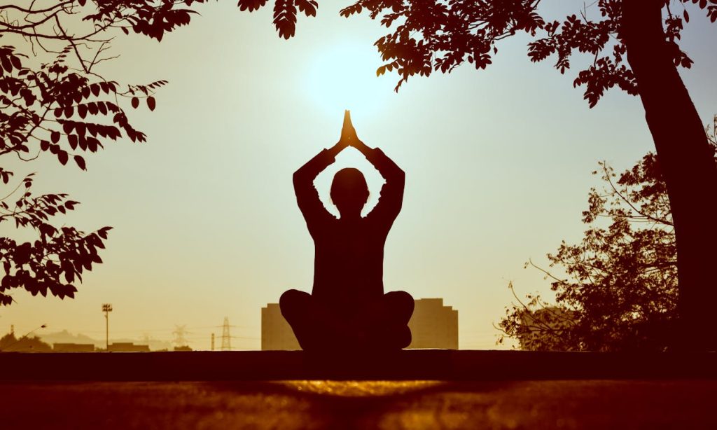 senior yoga pose